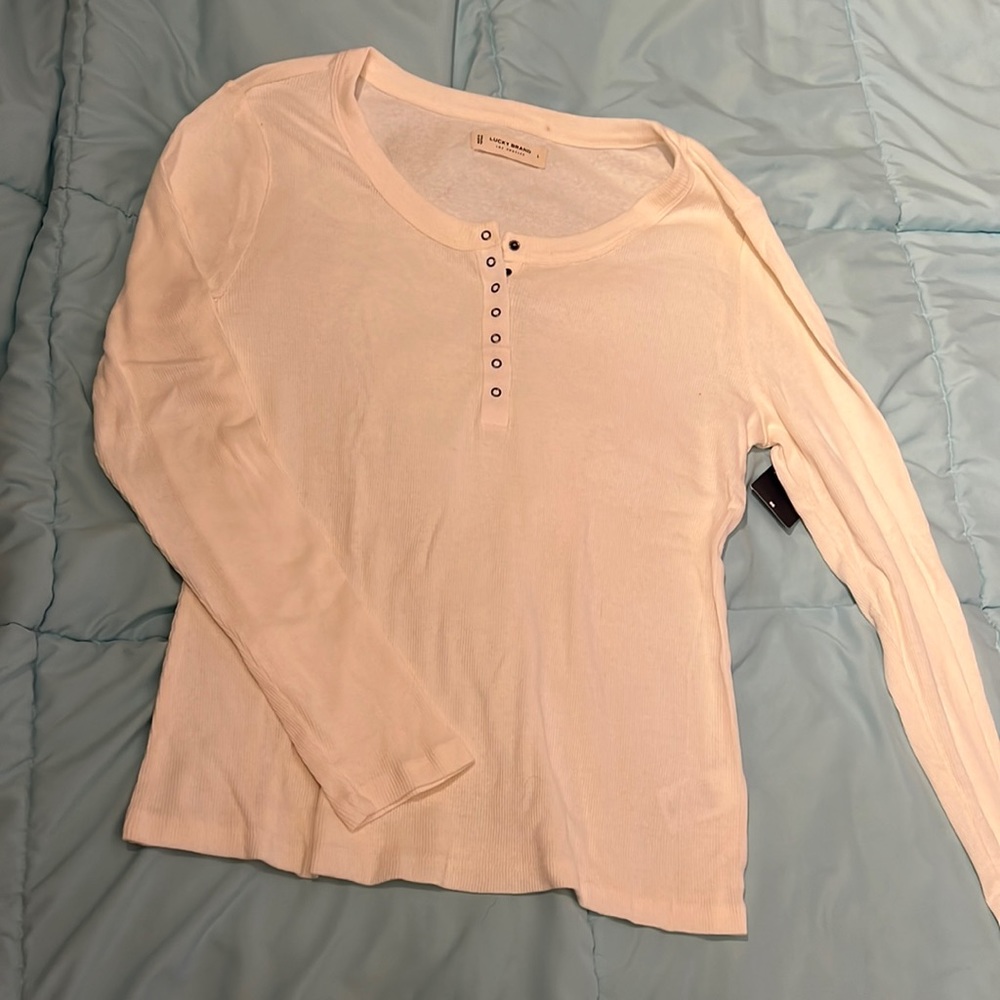 Cream white button up shirt NWT